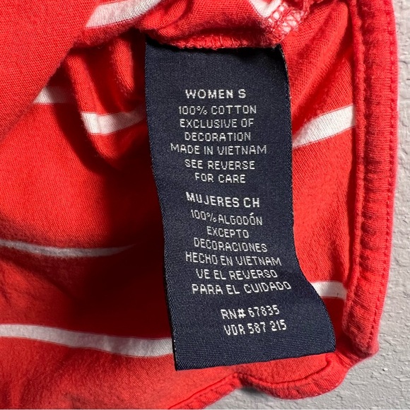 Nautica Orange Relaxed 3/4 Sleeve Top - Picture 3 of 5